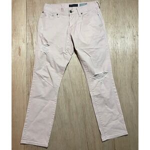 Aeropostale Jeans Womens Pink Salmon Distressed Jeans 28x28‎ Skinny Denim